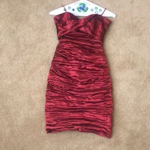 Nicole Miller red cocktail dress